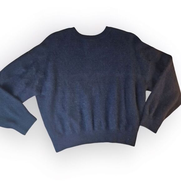 Vince Crew Neck Cashmere Pullover Navy Blue Medium - Picture 8 of 13